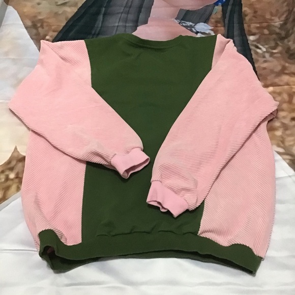 ELF SACK Boho Color Block Corduroy Crew Tee RARE - Picture 11 of 16